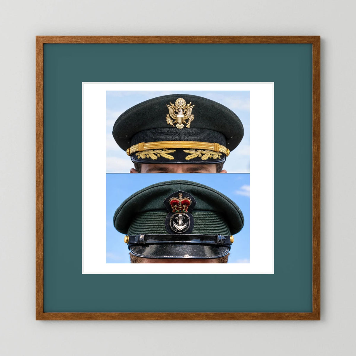 Composite image showing Korean War, Field Officer Dress Visor Cap Canadian Navy 1969, Visor Caps