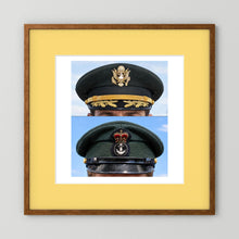 Composite image showing Korean War, Field Officer Dress Visor Cap Canadian Navy 1969, Visor Caps