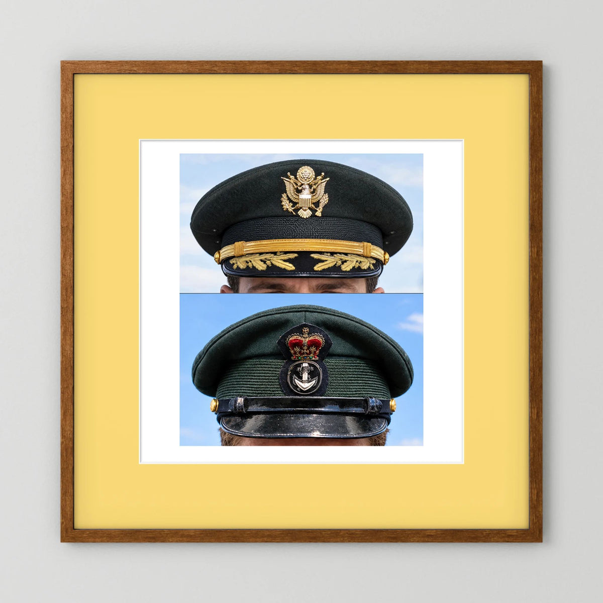 Composite image showing Korean War, Field Officer Dress Visor Cap Canadian Navy 1969, Visor Caps