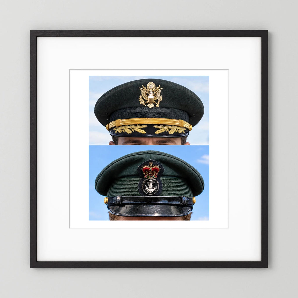 Composite image showing Korean War, Field Officer Dress Visor Cap Canadian Navy 1969, Visor Caps