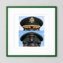 Composite image showing Korean War, Field Officer Dress Visor Cap Canadian Navy 1969, Visor Caps