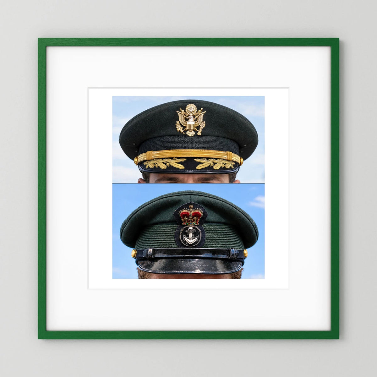 Composite image showing Korean War, Field Officer Dress Visor Cap Canadian Navy 1969, Visor Caps