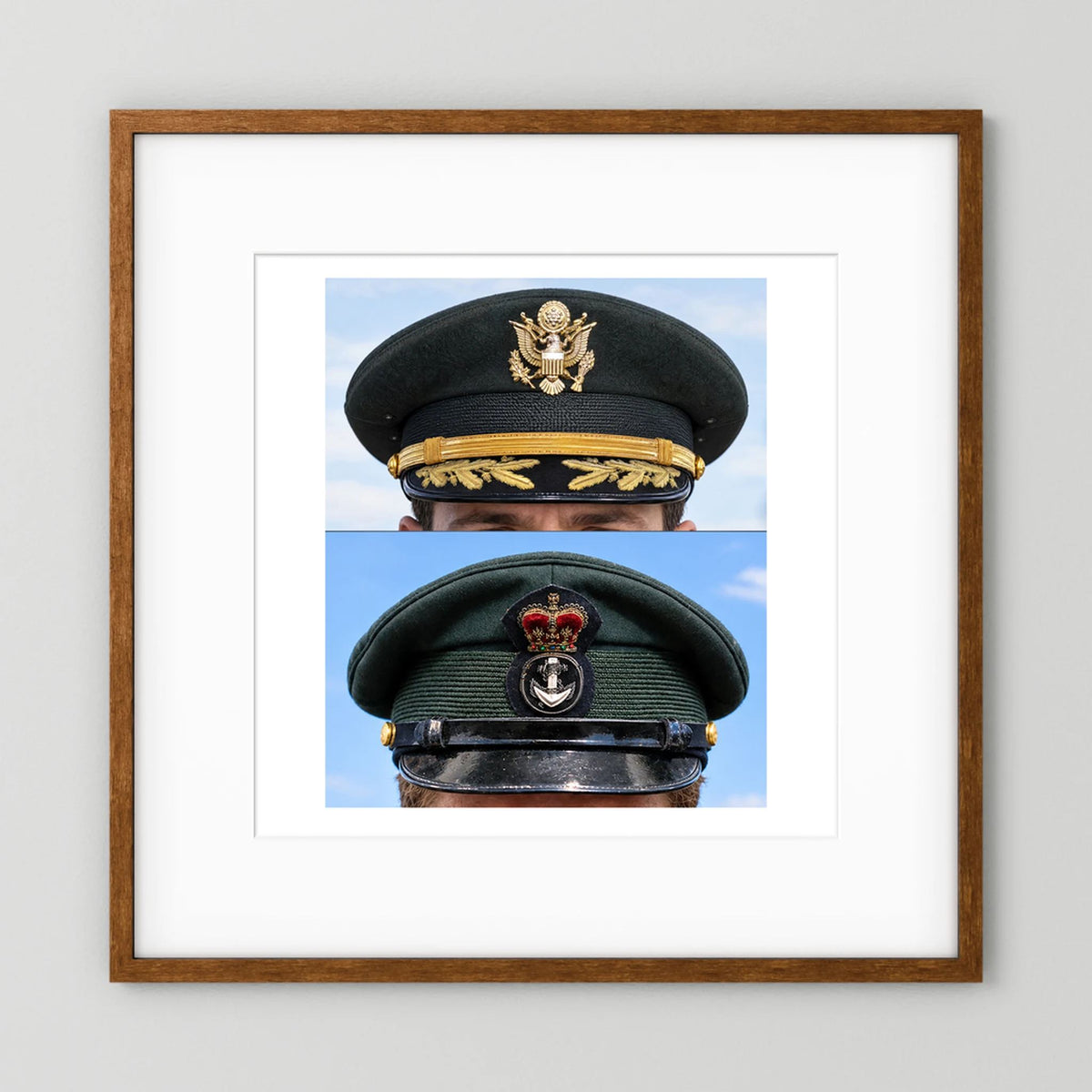 Composite image showing Korean War, Field Officer Dress Visor Cap Canadian Navy 1969, Visor Caps