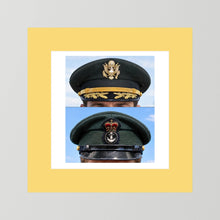 Composite image showing Korean War, Field Officer Dress Visor Cap Canadian Navy 1969, Visor Caps