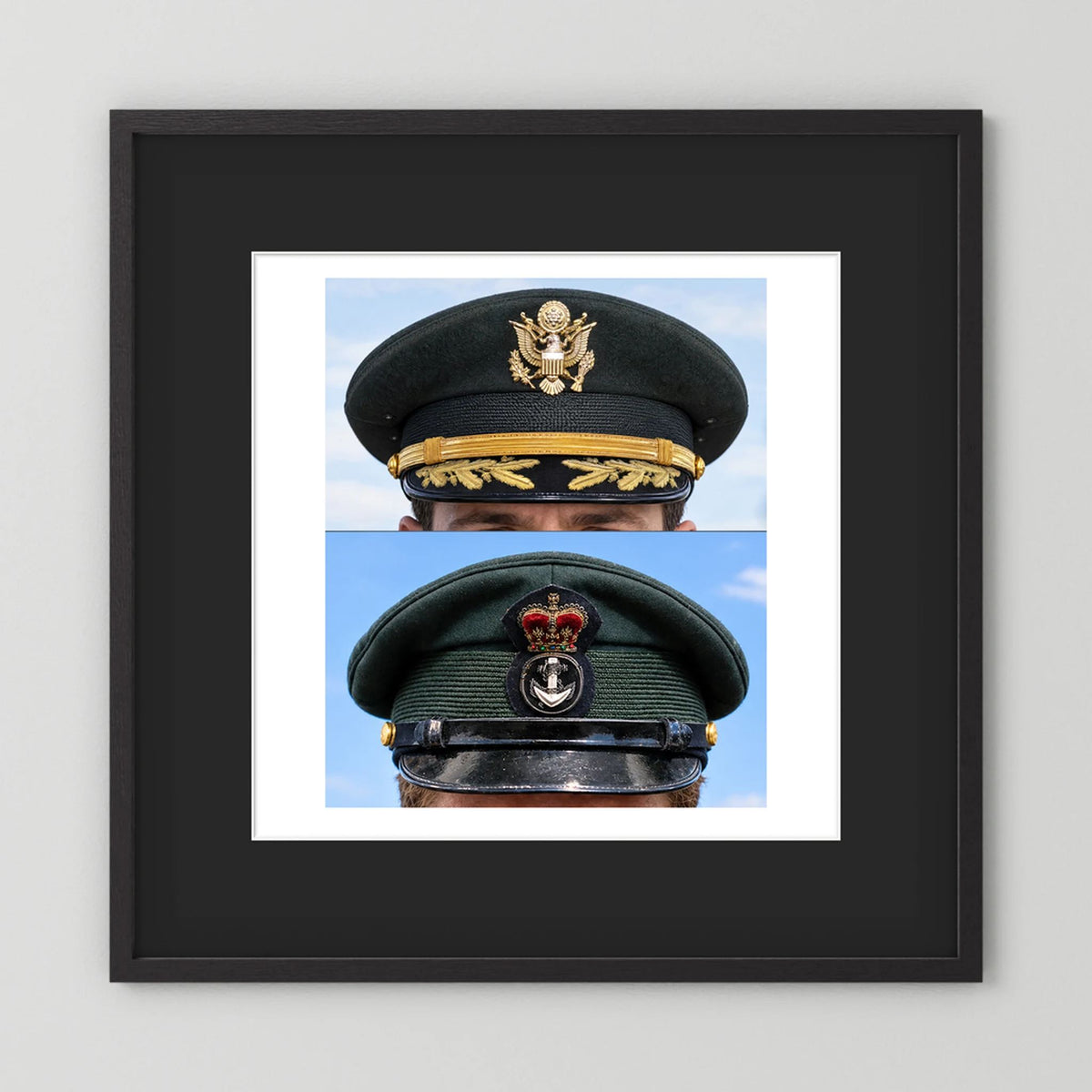 Composite image showing Korean War, Field Officer Dress Visor Cap Canadian Navy 1969, Visor Caps