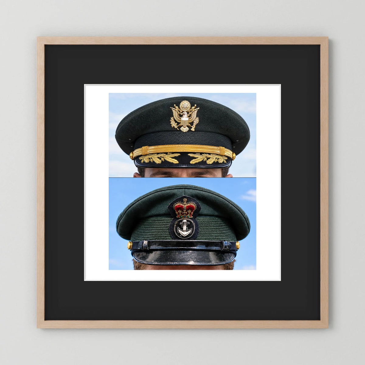 Composite image showing Korean War, Field Officer Dress Visor Cap Canadian Navy 1969, Visor Caps