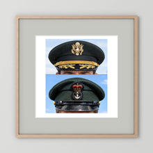 Composite image showing Korean War, Field Officer Dress Visor Cap Canadian Navy 1969, Visor Caps