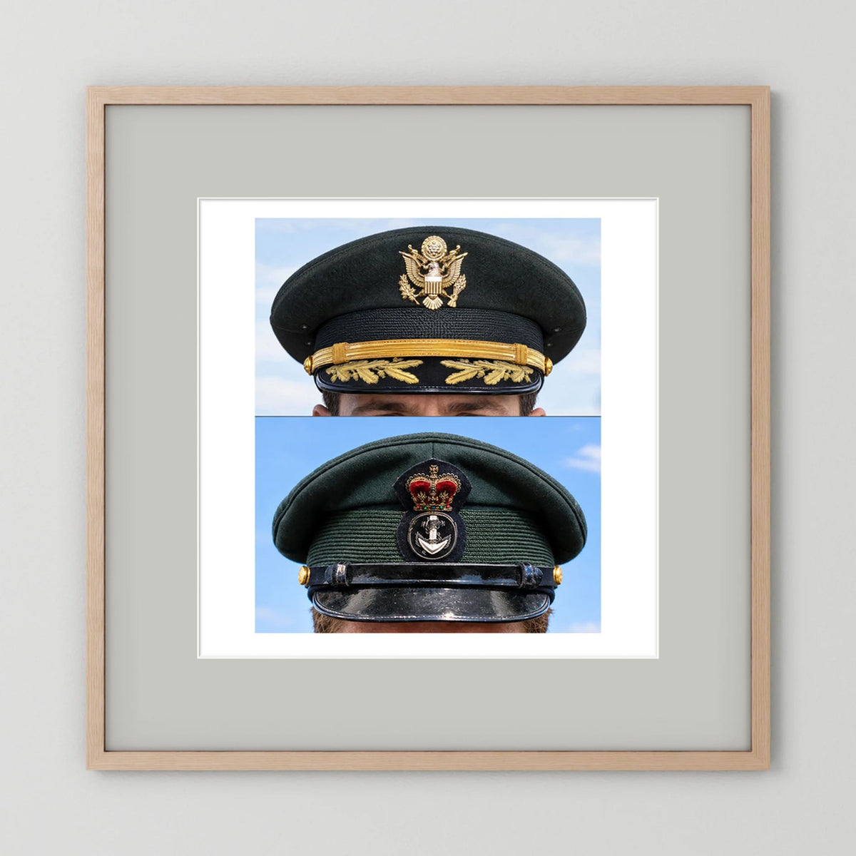 Composite image showing Korean War, Field Officer Dress Visor Cap Canadian Navy 1969, Visor Caps