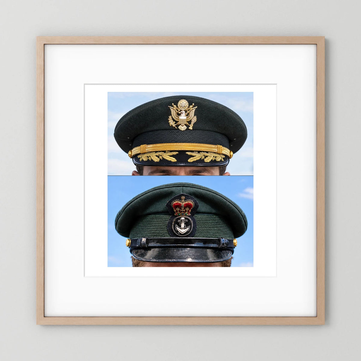Composite image showing Korean War, Field Officer Dress Visor Cap Canadian Navy 1969, Visor Caps
