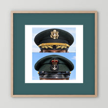 Composite image showing Korean War, Field Officer Dress Visor Cap Canadian Navy 1969, Visor Caps