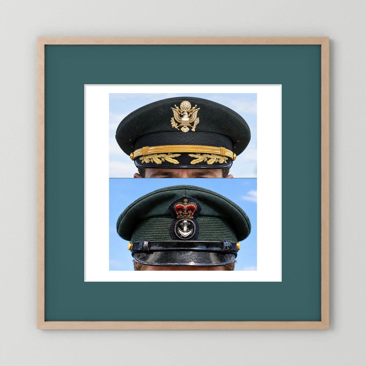 Composite image showing Korean War, Field Officer Dress Visor Cap Canadian Navy 1969, Visor Caps