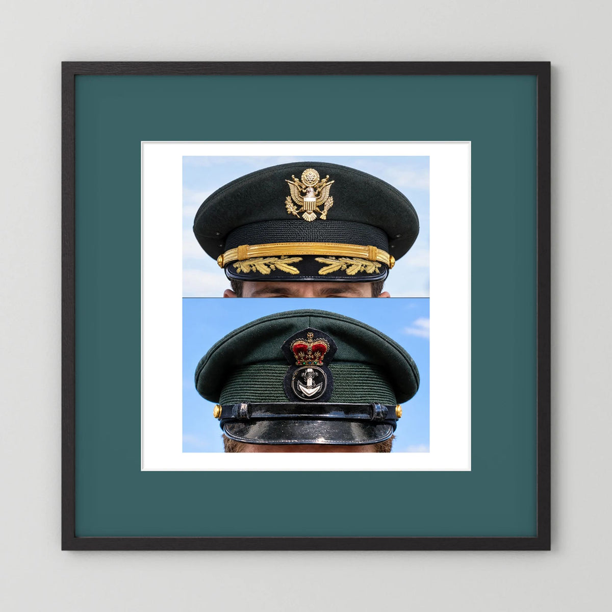 Composite image showing Korean War, Field Officer Dress Visor Cap Canadian Navy 1969, Visor Caps
