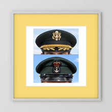 Composite image showing Korean War, Field Officer Dress Visor Cap Canadian Navy 1969, Visor Caps