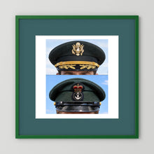 Composite image showing Korean War, Field Officer Dress Visor Cap Canadian Navy 1969, Visor Caps