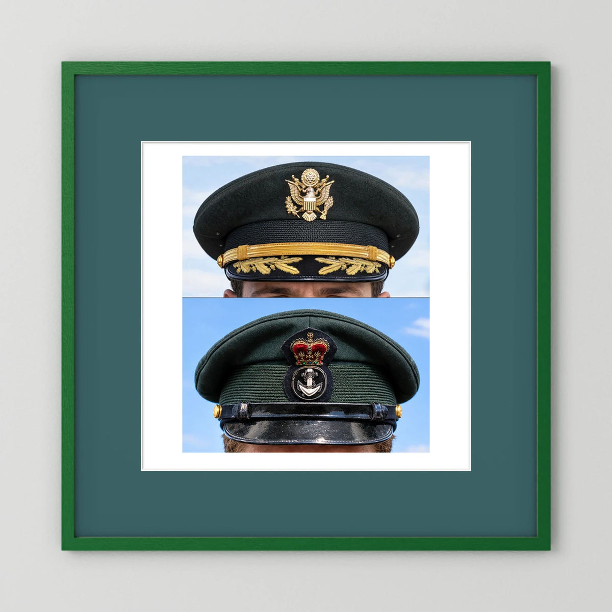 Composite image showing Korean War, Field Officer Dress Visor Cap Canadian Navy 1969, Visor Caps