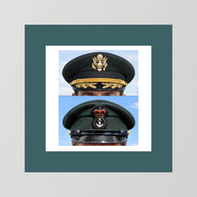 Composite image showing Korean War, Field Officer Dress Visor Cap Canadian Navy 1969, Visor Caps