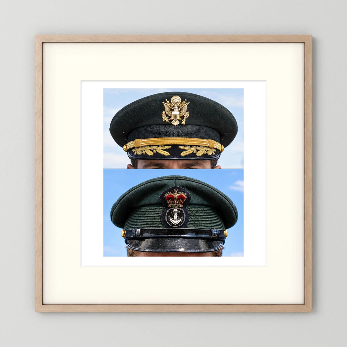 Composite image showing Korean War, Field Officer Dress Visor Cap Canadian Navy 1969, Visor Caps