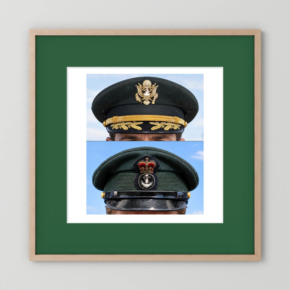 Composite image showing Korean War, Field Officer Dress Visor Cap Canadian Navy 1969, Visor Caps