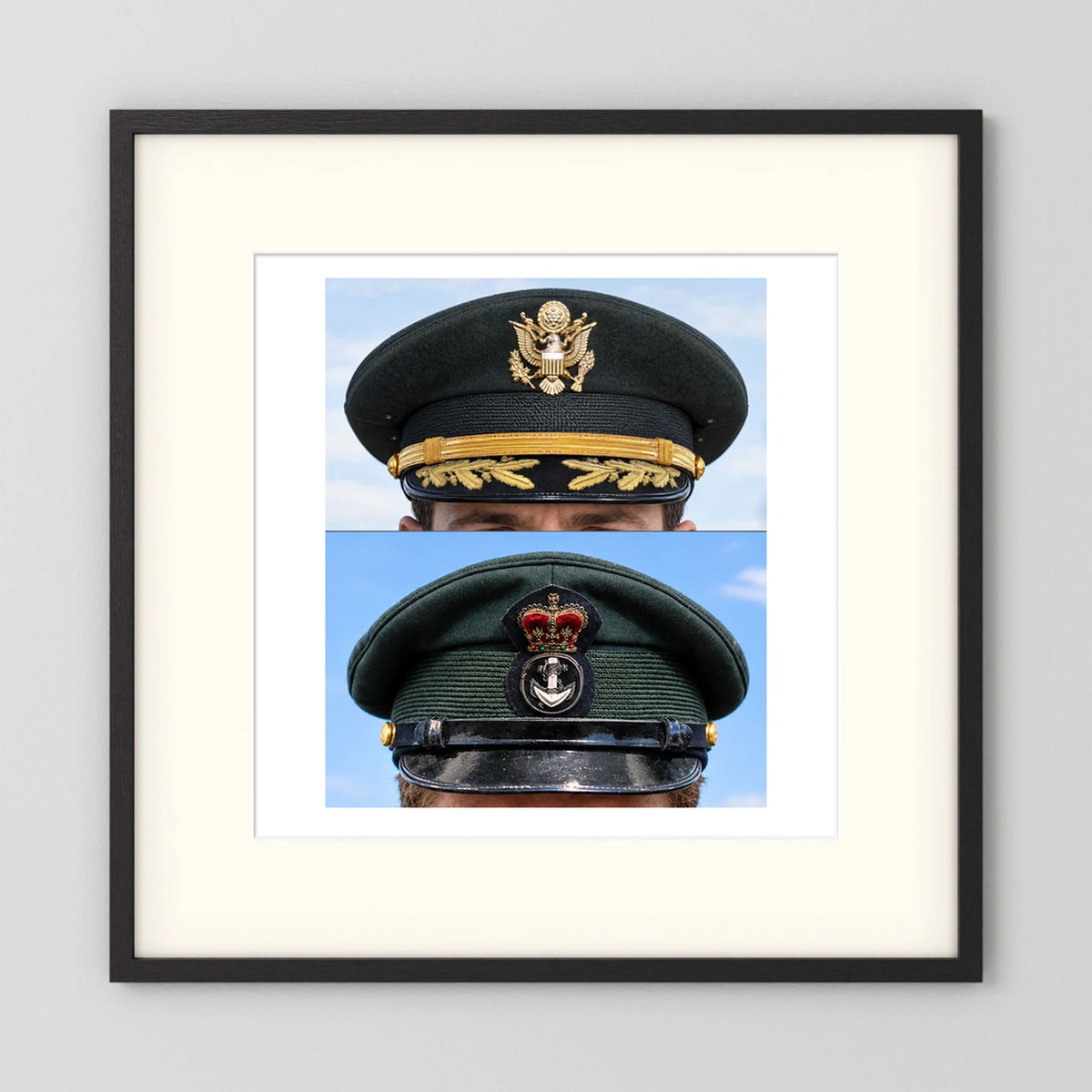 Composite image showing Korean War, Field Officer Dress Visor Cap Canadian Navy 1969, Visor Caps