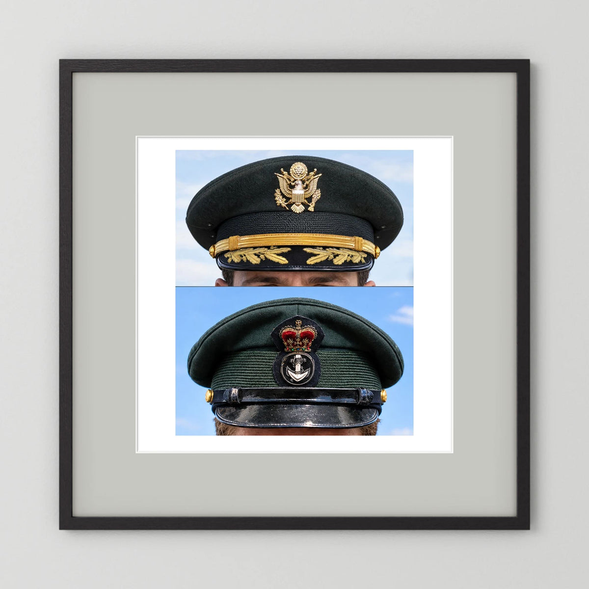 Composite image showing Korean War, Field Officer Dress Visor Cap Canadian Navy 1969, Visor Caps