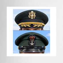Composite image showing Korean War, Field Officer Dress Visor Cap Canadian Navy 1969, Visor Caps