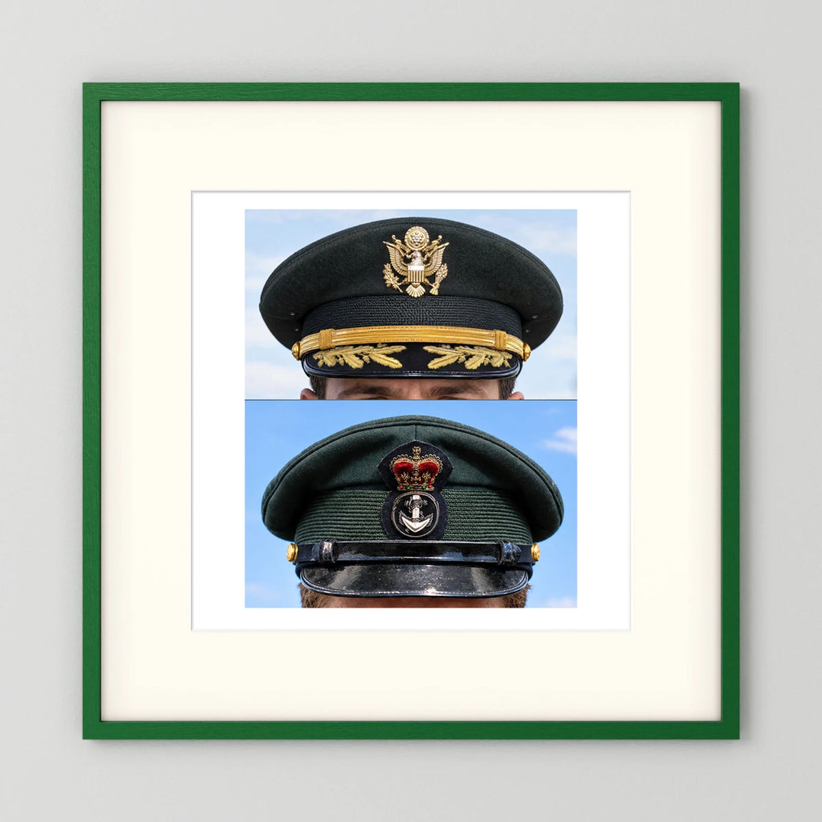 Composite image showing Korean War, Field Officer Dress Visor Cap Canadian Navy 1969, Visor Caps