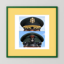 Composite image showing Korean War, Field Officer Dress Visor Cap Canadian Navy 1969, Visor Caps