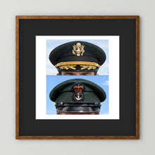 Composite image showing Korean War, Field Officer Dress Visor Cap Canadian Navy 1969, Visor Caps