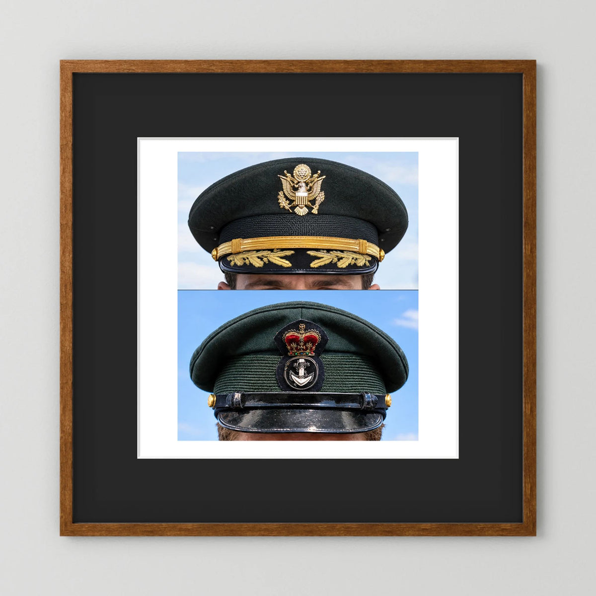 Composite image showing Korean War, Field Officer Dress Visor Cap Canadian Navy 1969, Visor Caps