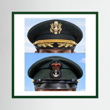 Composite image showing Korean War, Field Officer Dress Visor Cap Canadian Navy 1969, Visor Caps