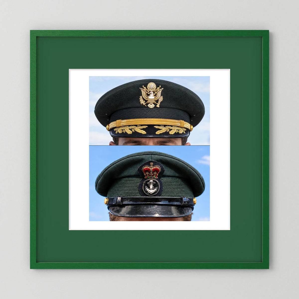 Composite image showing Korean War, Field Officer Dress Visor Cap Canadian Navy 1969, Visor Caps
