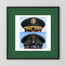 Composite image showing Korean War, Field Officer Dress Visor Cap Canadian Navy 1969, Visor Caps