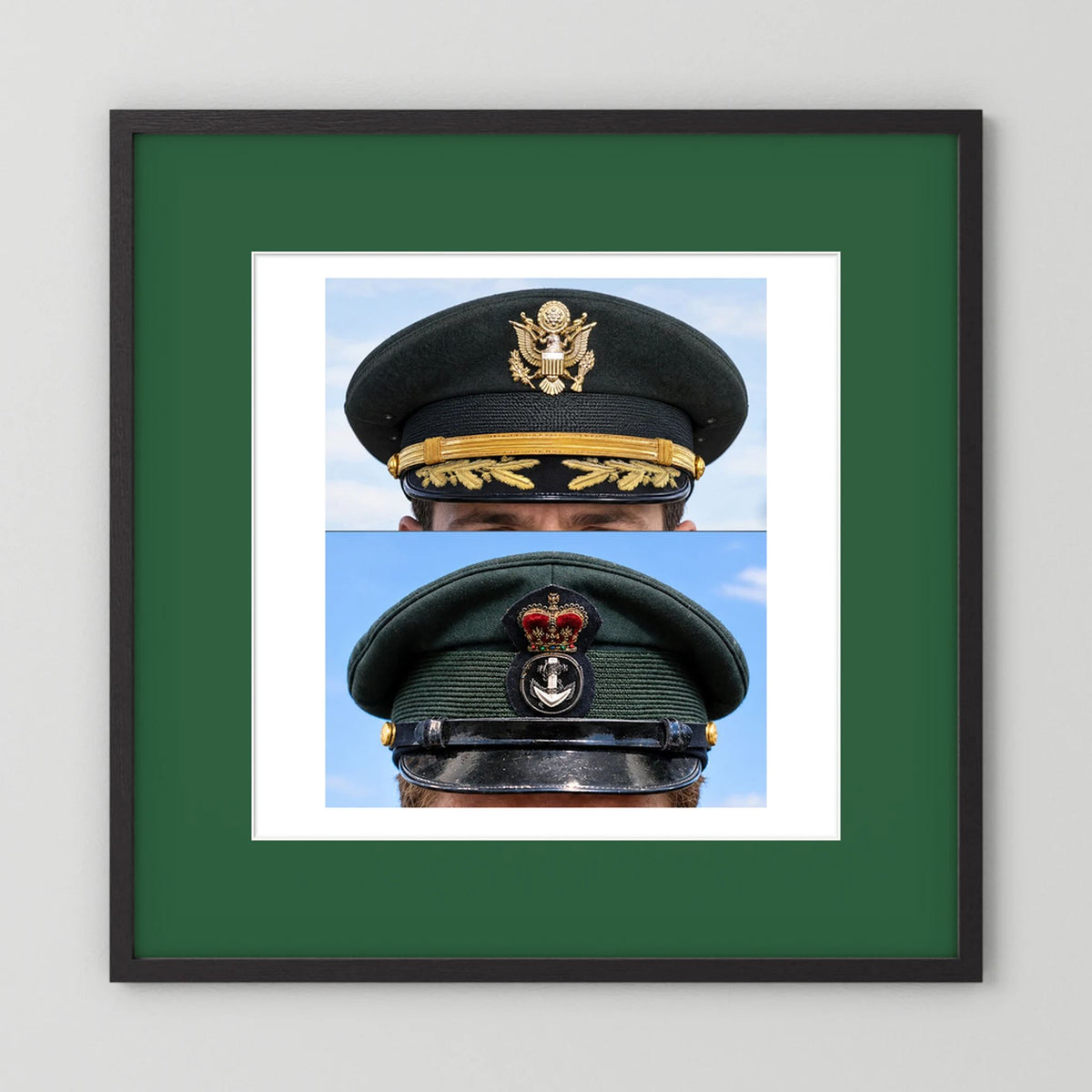 Composite image showing Korean War, Field Officer Dress Visor Cap Canadian Navy 1969, Visor Caps