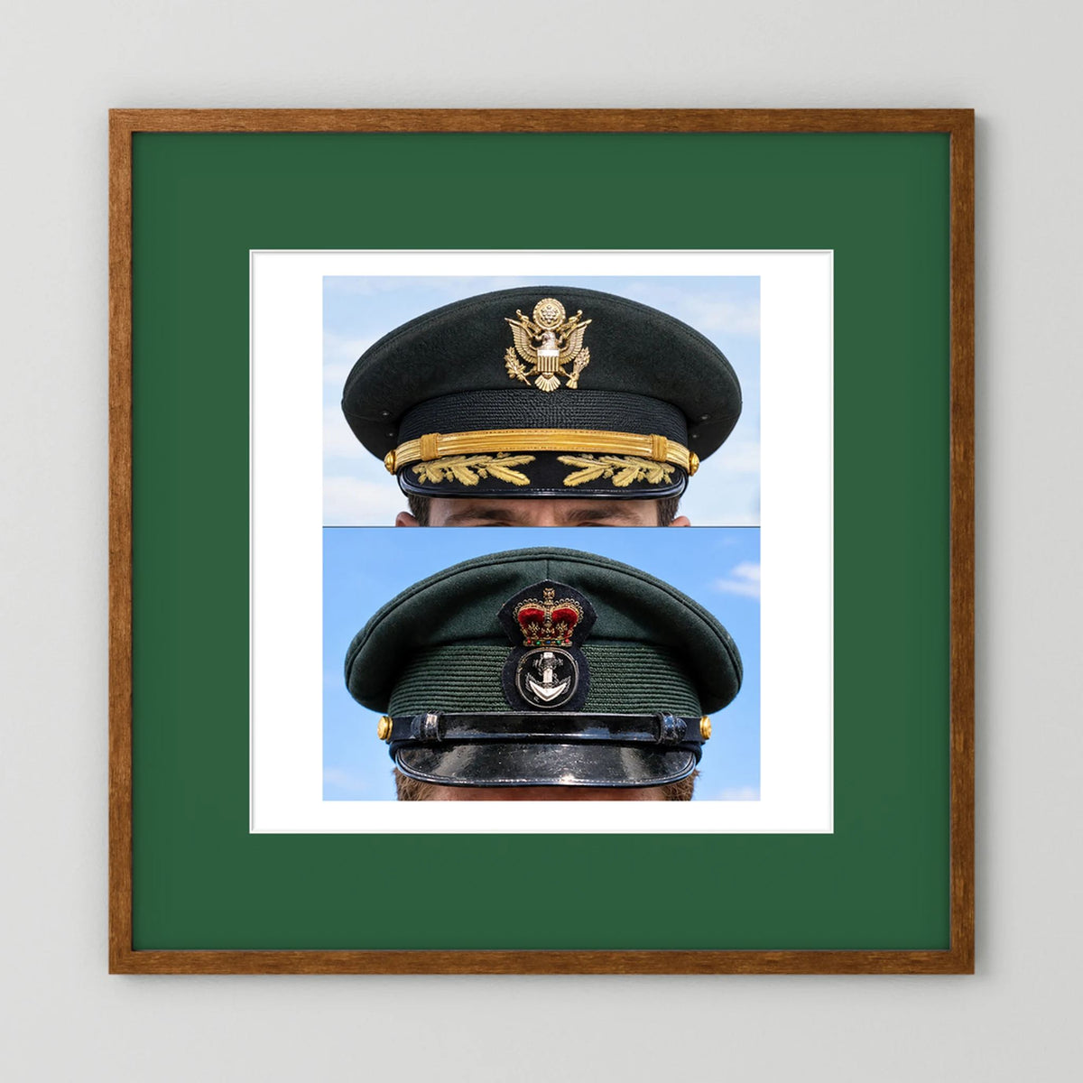 Composite image showing Korean War, Field Officer Dress Visor Cap Canadian Navy 1969, Visor Caps