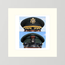Composite image showing Korean War, Field Officer Dress Visor Cap Canadian Navy 1969, Visor Caps