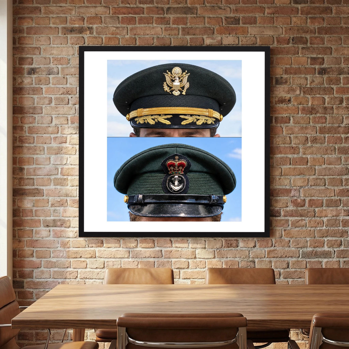 Composite image showing Korean War, Field Officer Dress Visor Cap Canadian Navy 1969, Visor Caps
