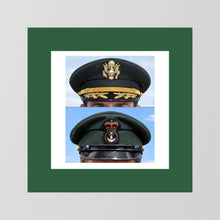Composite image showing Korean War, Field Officer Dress Visor Cap Canadian Navy 1969, Visor Caps