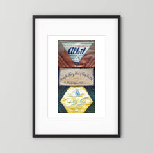 Composite image showing Labels: Alkit, Army & Navy and Austin Reed WWII Hatter Labels
