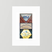 Composite image showing Labels: Alkit, Army & Navy and Austin Reed WWII Hatter Labels
