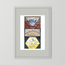 Composite image showing Labels: Alkit, Army & Navy and Austin Reed WWII Hatter Labels