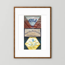 Composite image showing Labels: Alkit, Army & Navy and Austin Reed WWII Hatter Labels