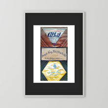 Composite image showing Labels: Alkit, Army & Navy and Austin Reed WWII Hatter Labels