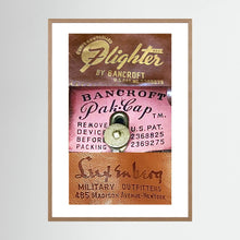 Leather Sweatbands Labels from WW2 — composite presentation mockup