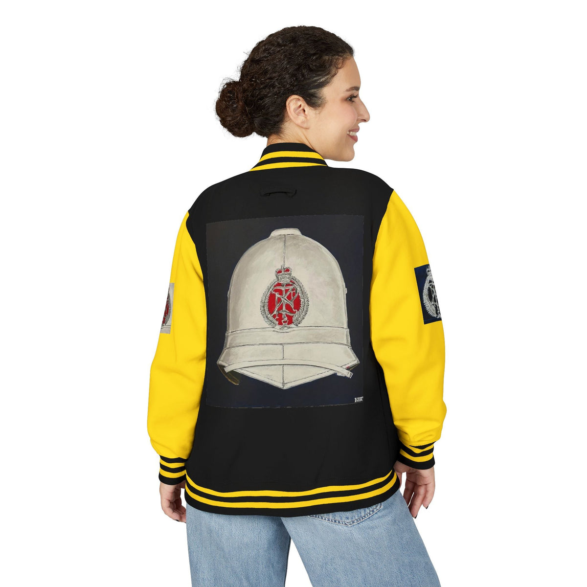 Letterman Jacket — "Art Goes To War" Graphic Varsity Jacket - Art goes to War