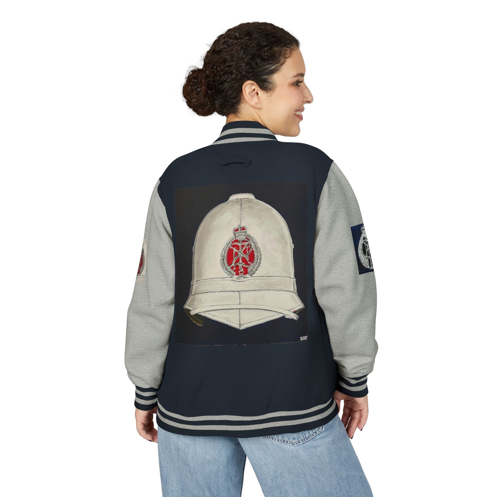 Letterman Jacket — "Art Goes To War" Graphic Varsity Jacket - Art goes to War