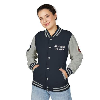 Letterman Jacket — "Art Goes To War" Graphic Varsity Jacket - Art goes to War