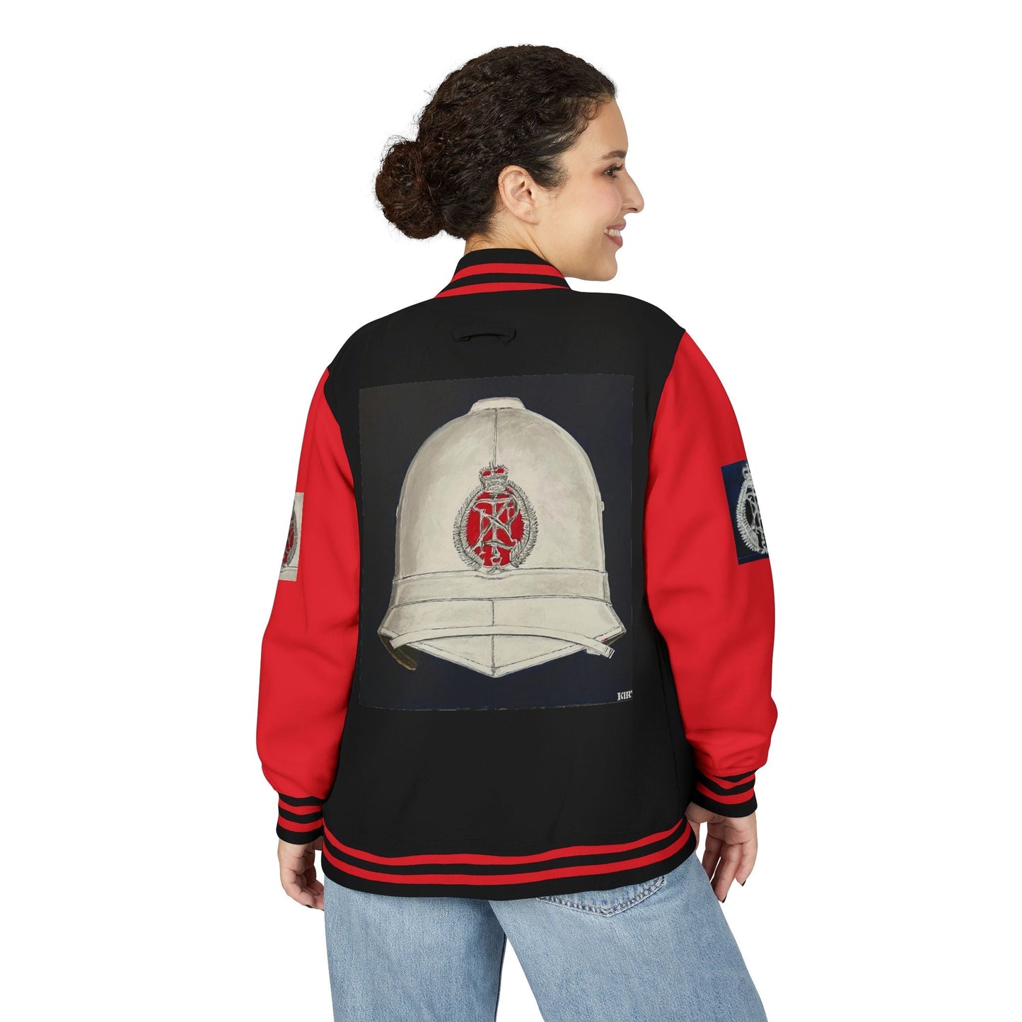 Letterman Jacket — "Art Goes To War" Graphic Varsity Jacket - Art goes to War