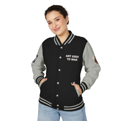 Letterman Jacket — "Art Goes To War" Graphic Varsity Jacket - Art goes to War