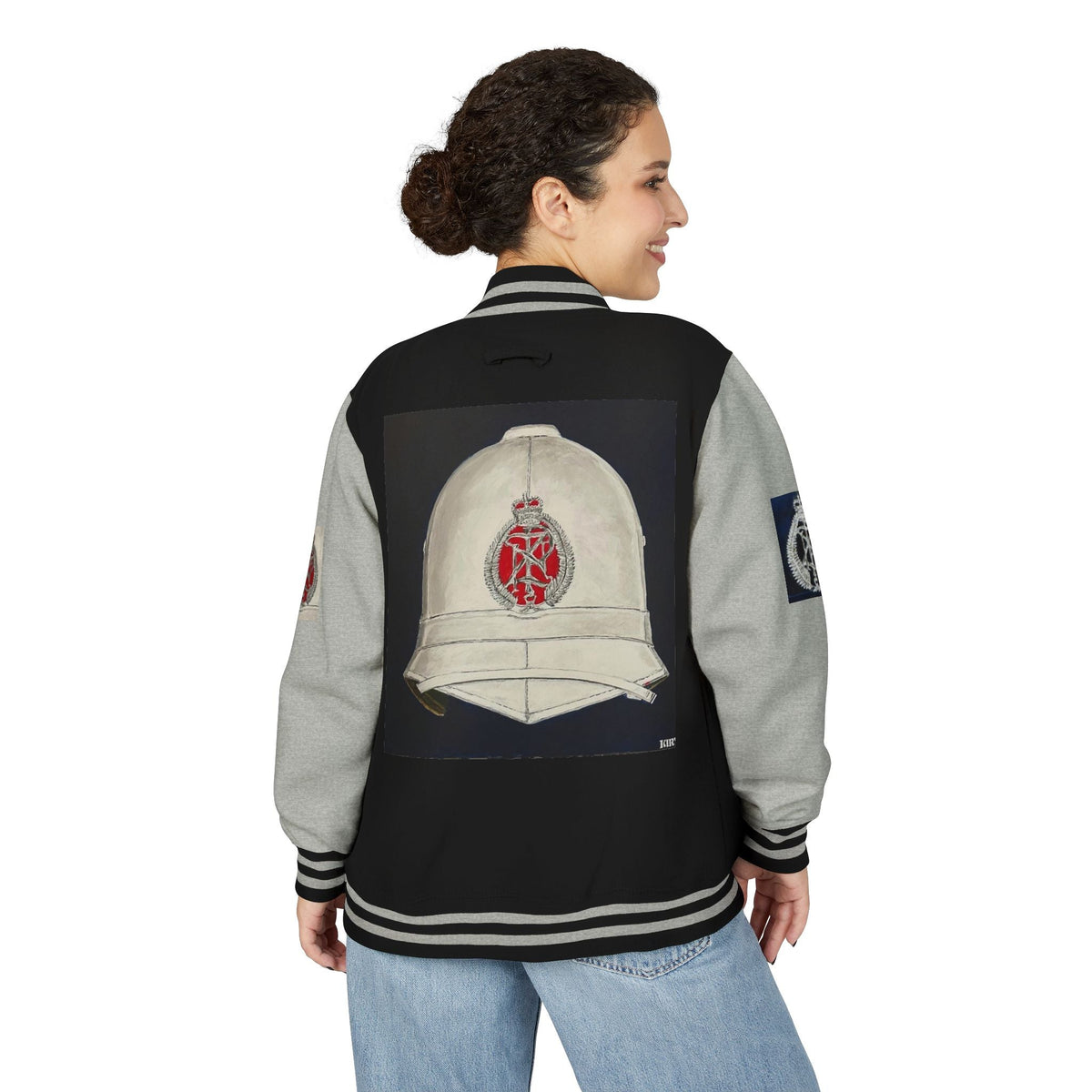Letterman Jacket — "Art Goes To War" Graphic Varsity Jacket - Art goes to War