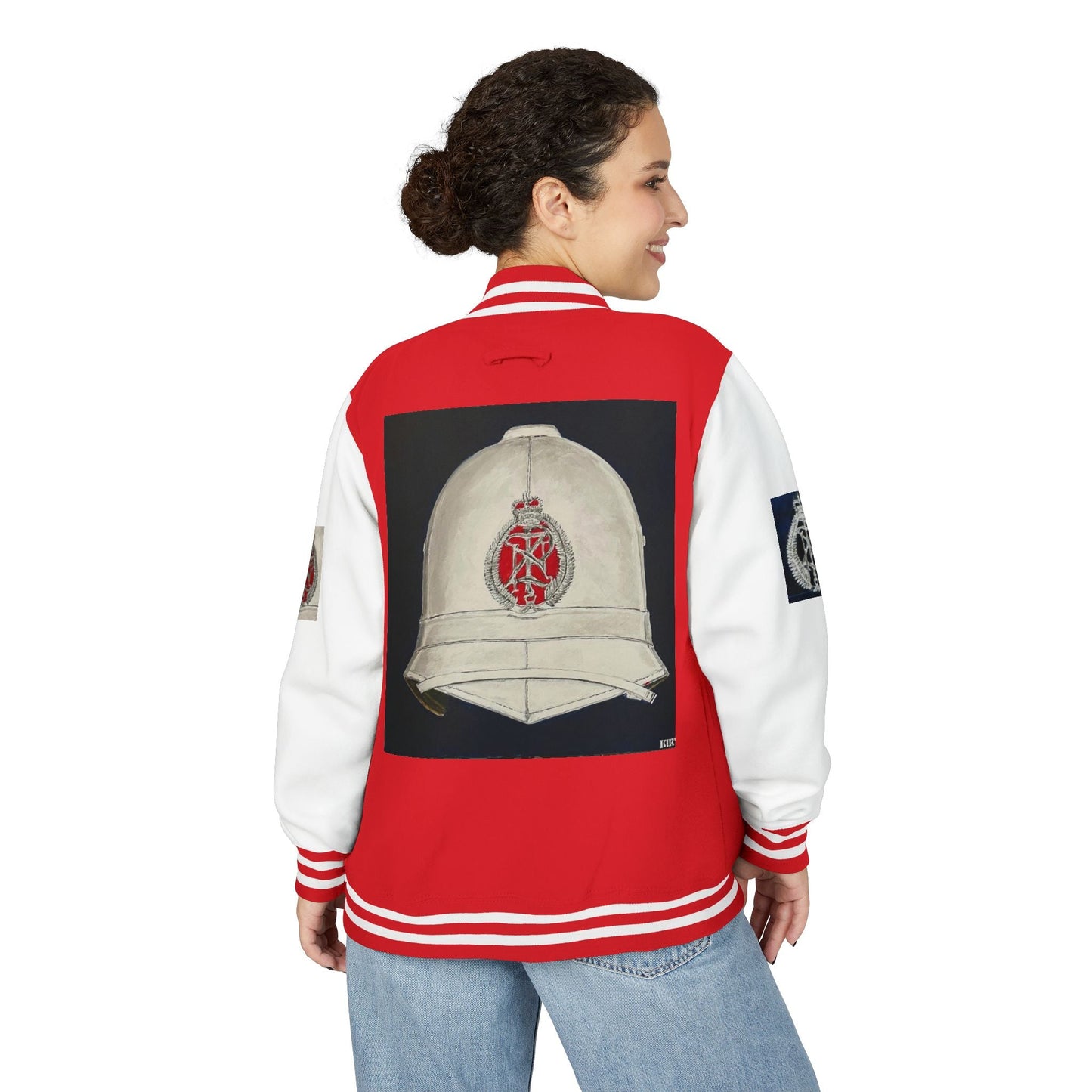 Letterman Jacket — "Art Goes To War" Graphic Varsity Jacket - Art goes to War